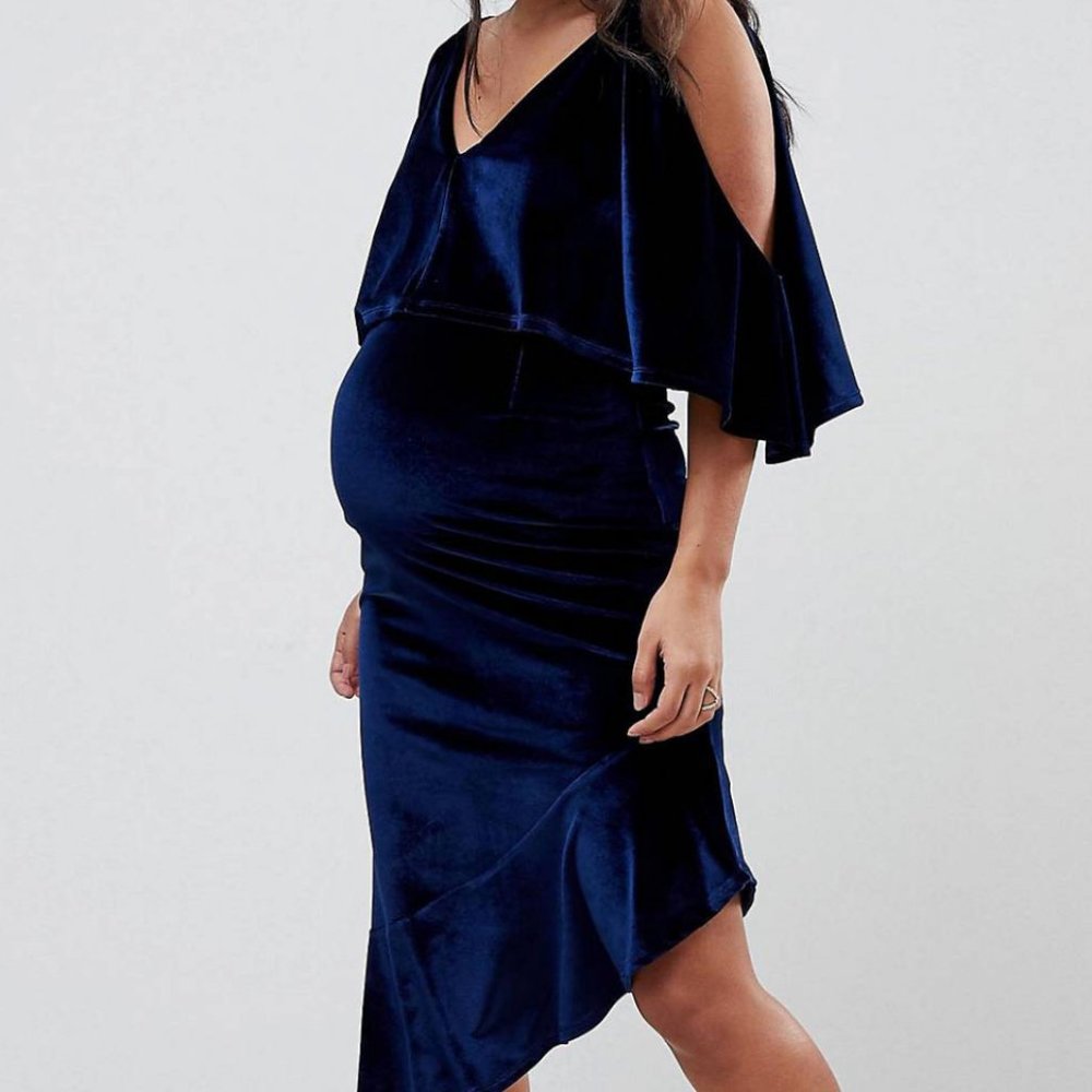 ASOS Maternity Velvet Maxi Dress
